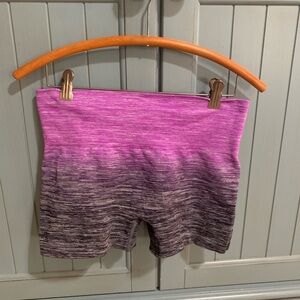 Homma athletic shorts, lightly worn, ombré purple, size small.